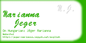 marianna jeger business card